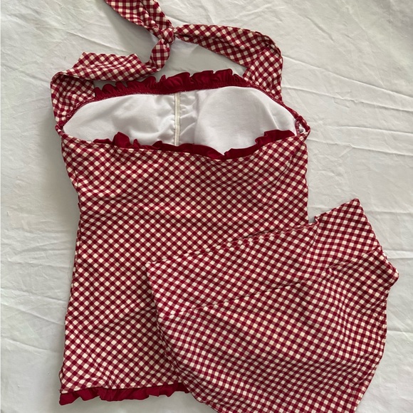 Retro Red Checkered Swim Set - Picture 2 of 4